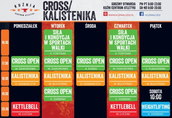 Cross i Kalistenika Plan Zajęć Kuźnia Łódź